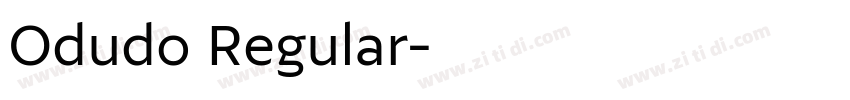 Odudo Regular字体转换